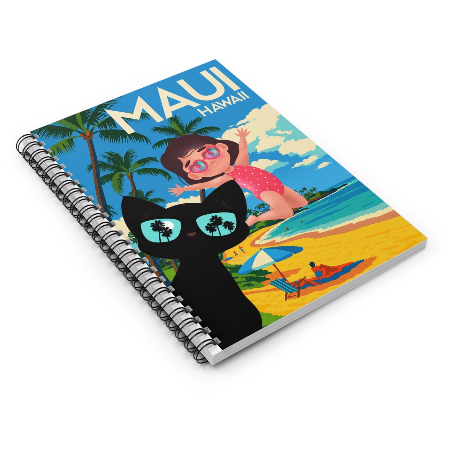 Maui Spiral Notebook – Tropical Island Journal, Colorful Stationery, Gift for Writers, Students, or Travel Lovers