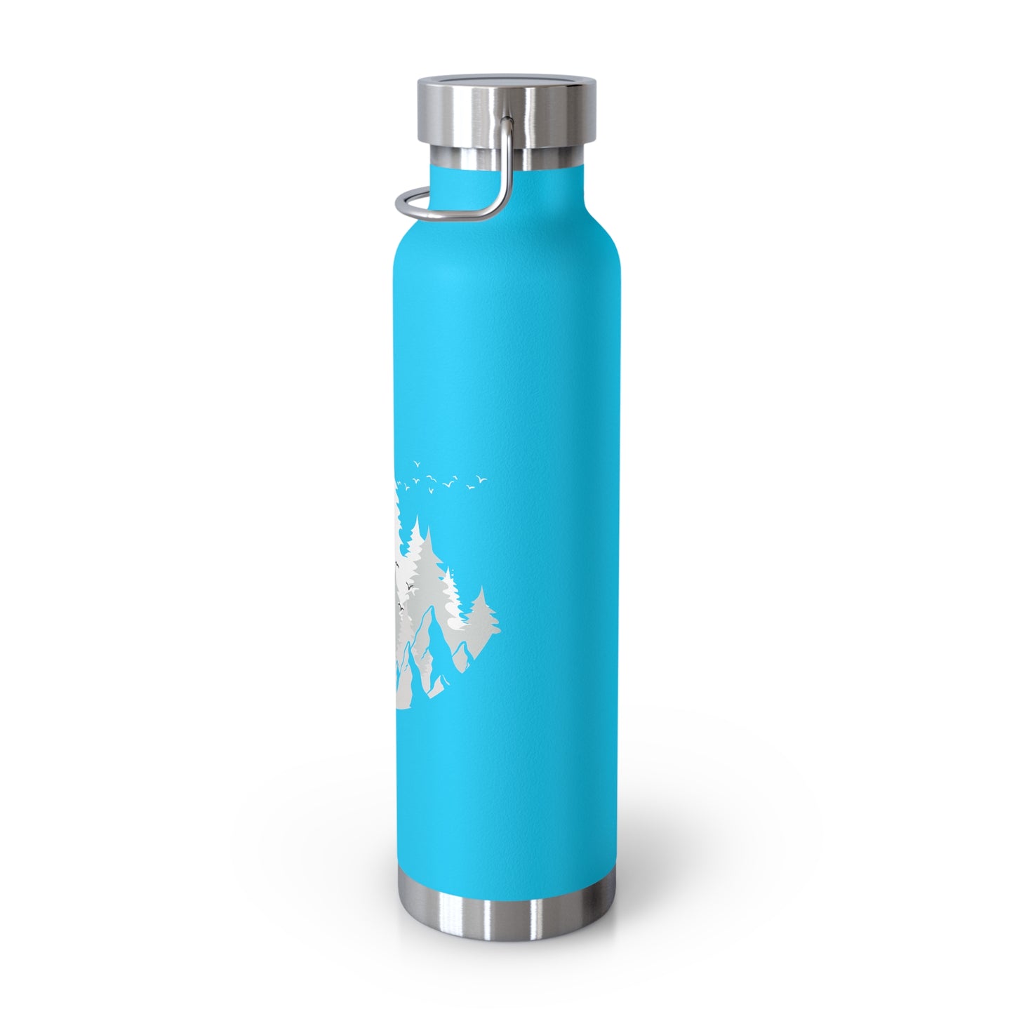 Nature-Inspired Insulated Water Bottle – Forest Design, Eco-Friendly Travel Mug, Hiking Gift for Outdoor Lovers