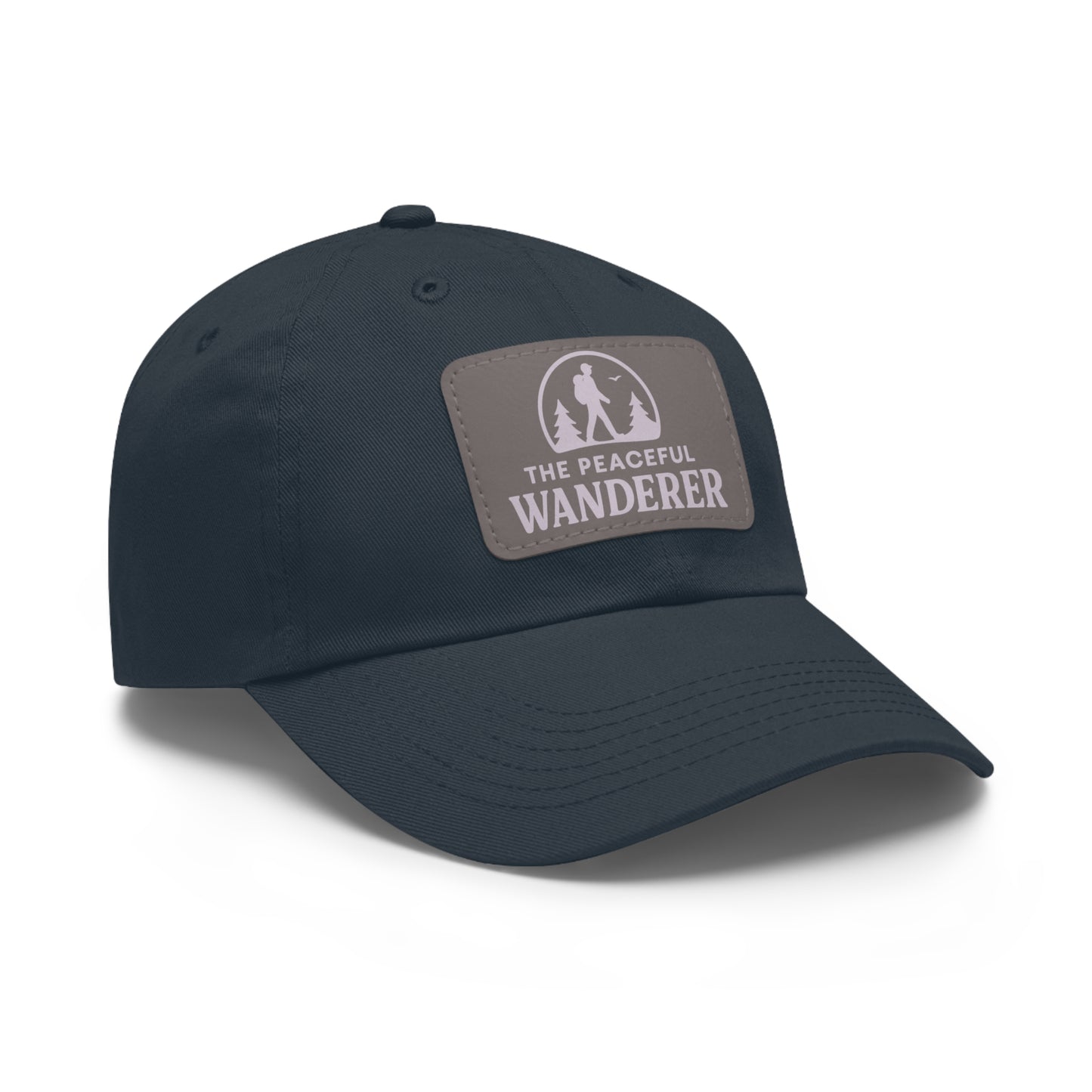 Stylish Dad Hat with Leather Patch, Adventure Hat, Gift for Dads, Wanderer Cap, Casual Wear, Outdoor Events, Hiking Gear