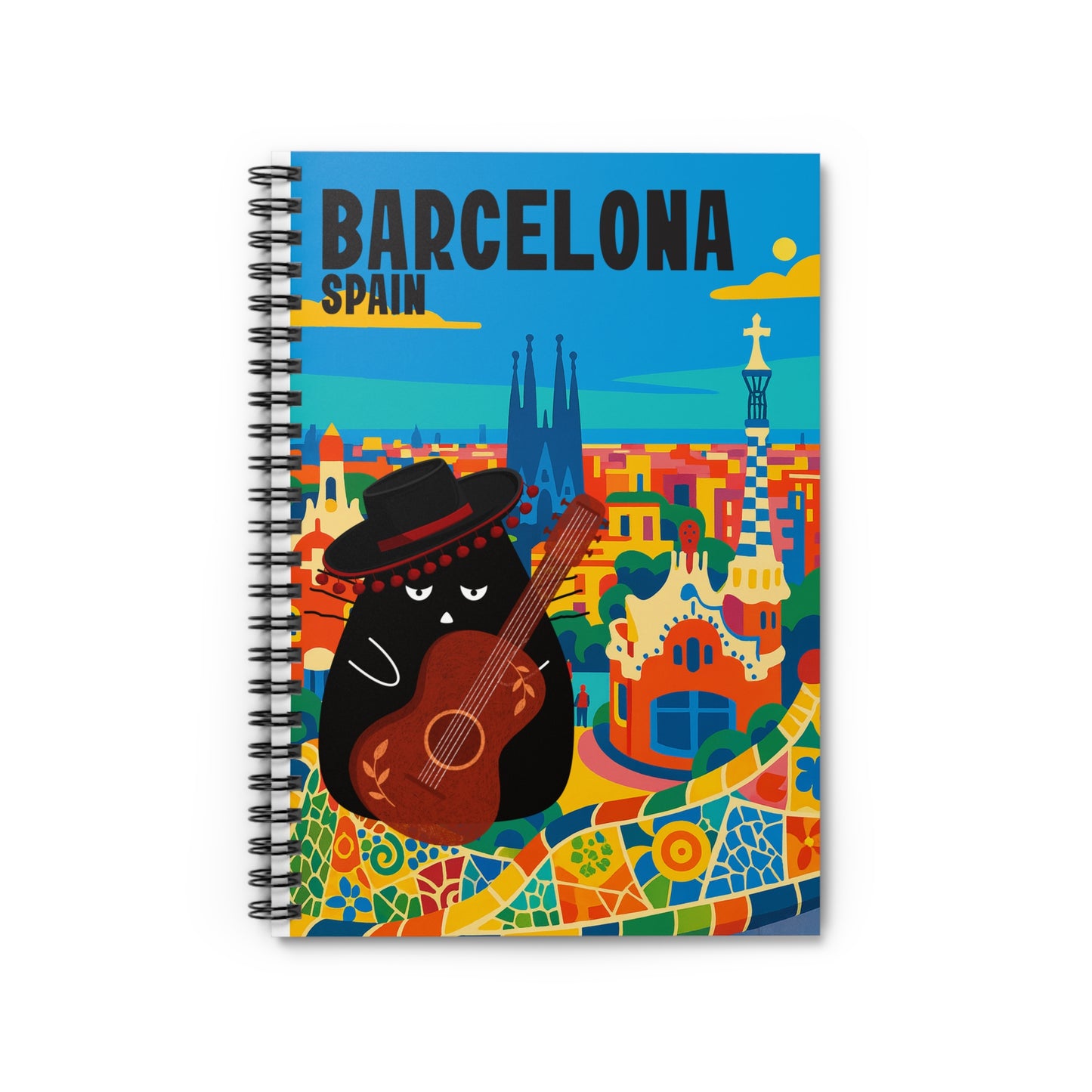 Barcelona Spiral Notebook – Travel Journal Gift, Art-Inspired Stationery, Ruled Pages for Students, Writers & Creatives