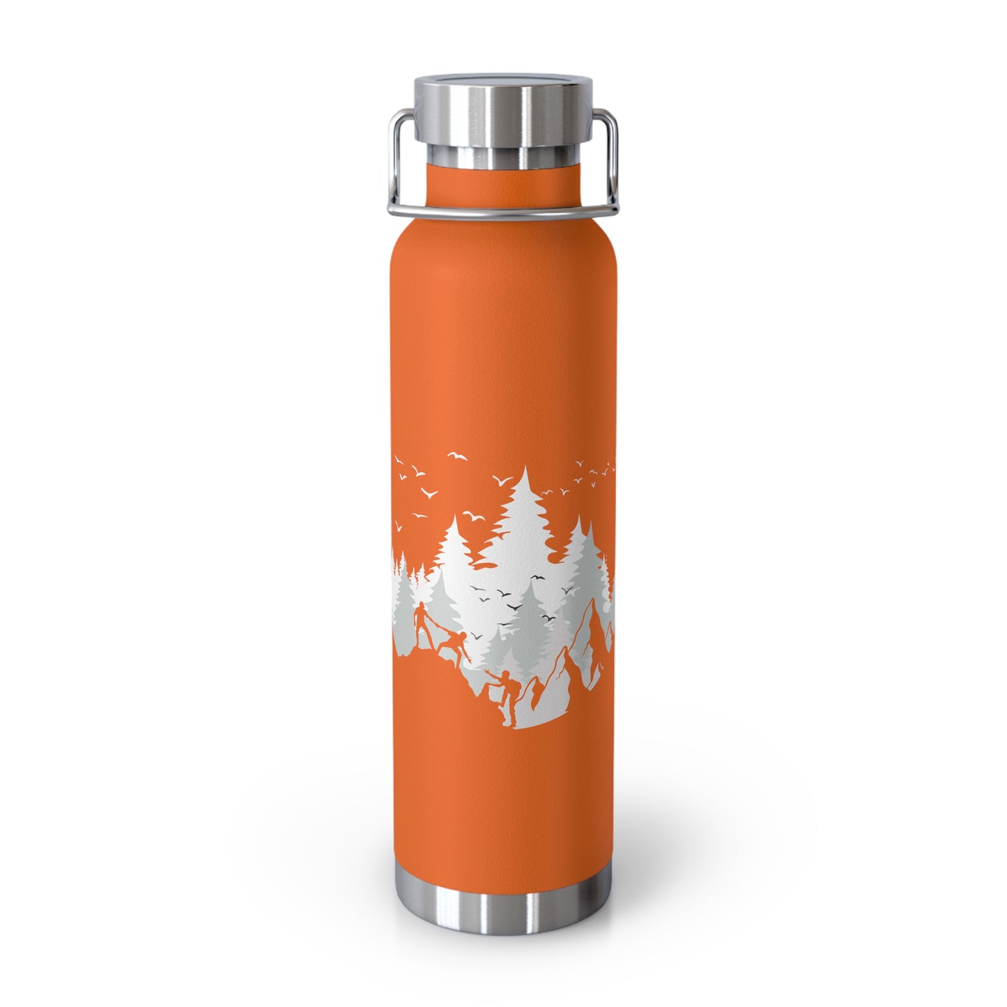 Nature-Inspired Insulated Water Bottle – Forest Design, Eco-Friendly Travel Mug, Hiking Gift for Outdoor Lovers