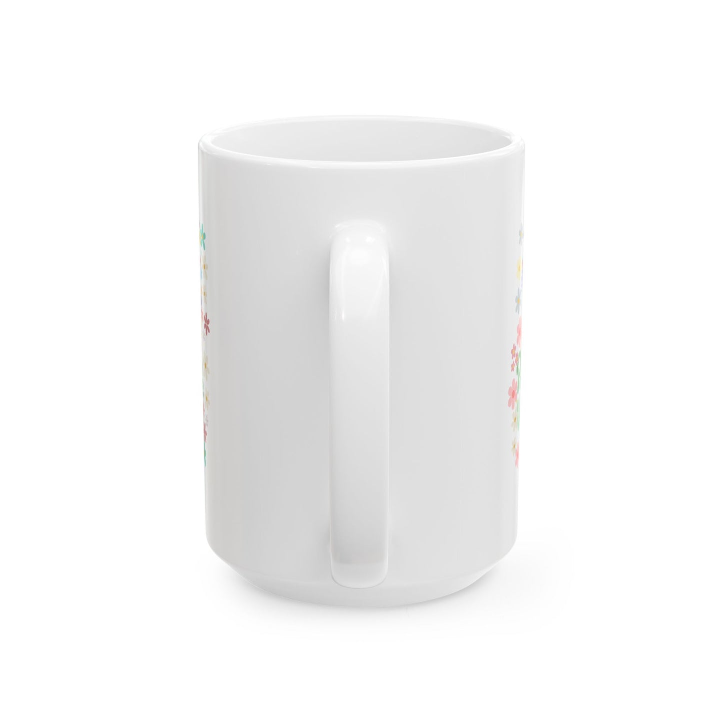 Floral Love Ceramic Mug | Personalized Coffee & Tea Cup, Cute Gift for Friends, Spring Home Decor, Mother’s Day Flower Mug