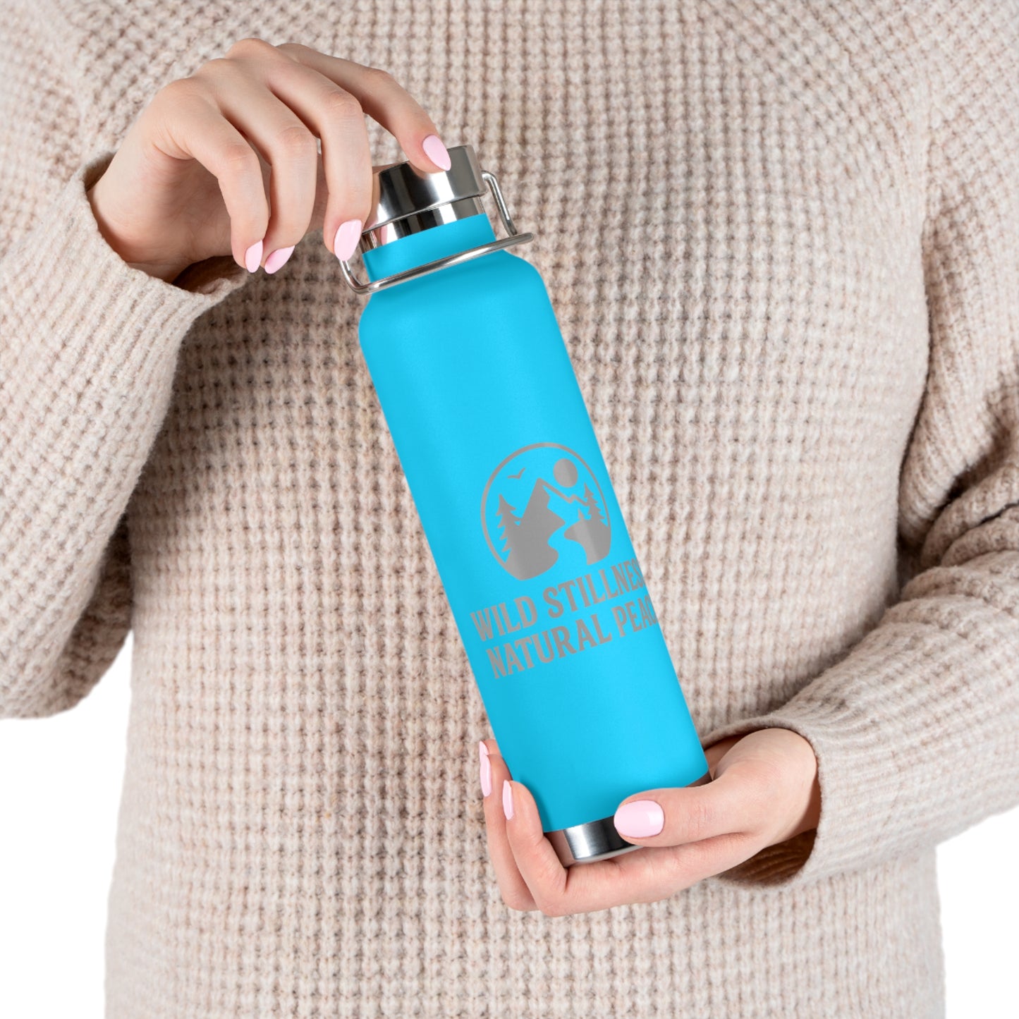 Wild Stillness, Natural Peace – 22oz Insulated Water Bottle | No-Sweat, Eco-Friendly Gift for Nature Lovers
