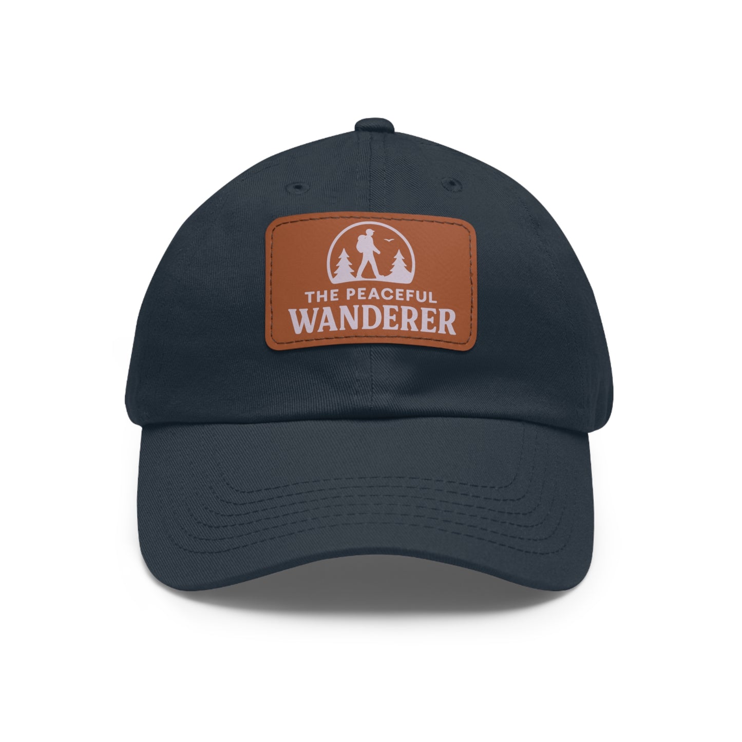 Stylish Dad Hat with Leather Patch, Adventure Hat, Gift for Dads, Wanderer Cap, Casual Wear, Outdoor Events, Hiking Gear