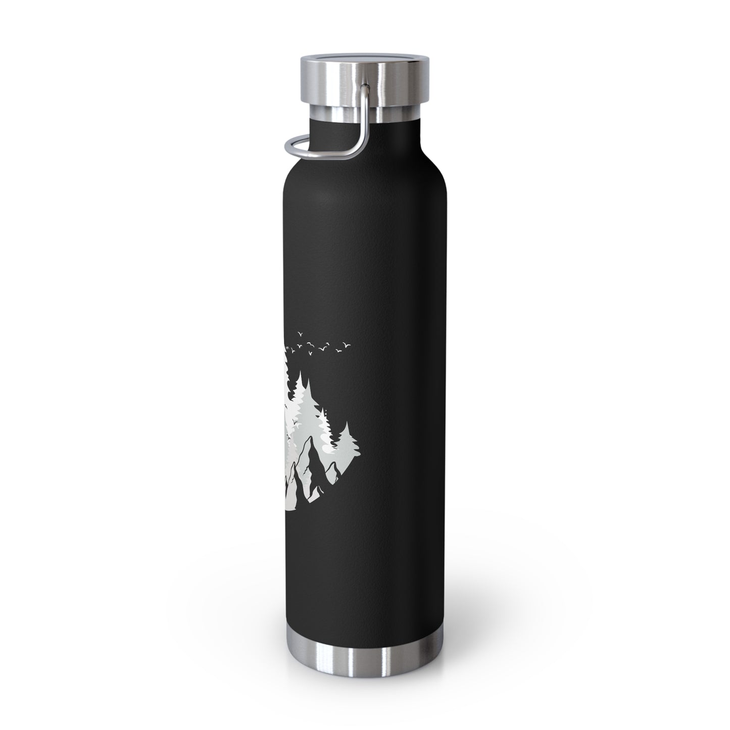 Nature-Inspired Insulated Water Bottle – Forest Design, Eco-Friendly Travel Mug, Hiking Gift for Outdoor Lovers