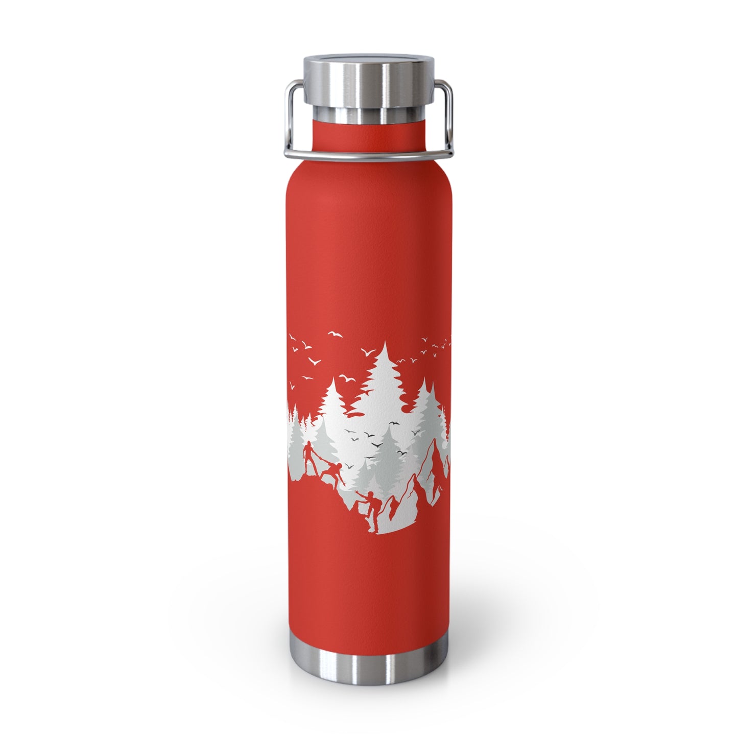 Nature-Inspired Insulated Water Bottle – Forest Design, Eco-Friendly Travel Mug, Hiking Gift for Outdoor Lovers