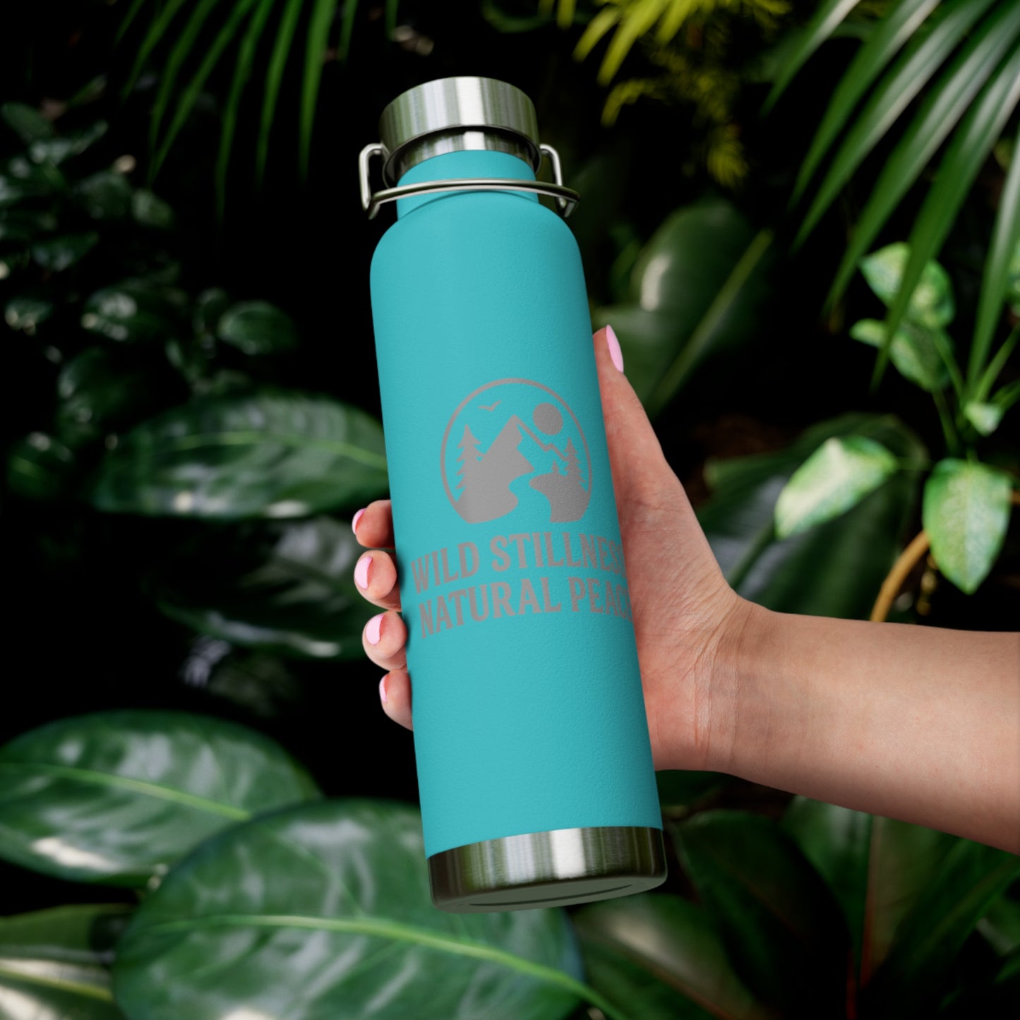 Wild Stillness, Natural Peace – 22oz Insulated Water Bottle | No-Sweat, Eco-Friendly Gift for Nature Lovers