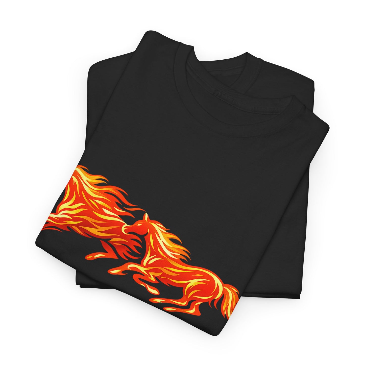 Fiery Running Horse Graphic T-Shirt | Flaming Horse Tee | Equestrian Horse Lover Shirt