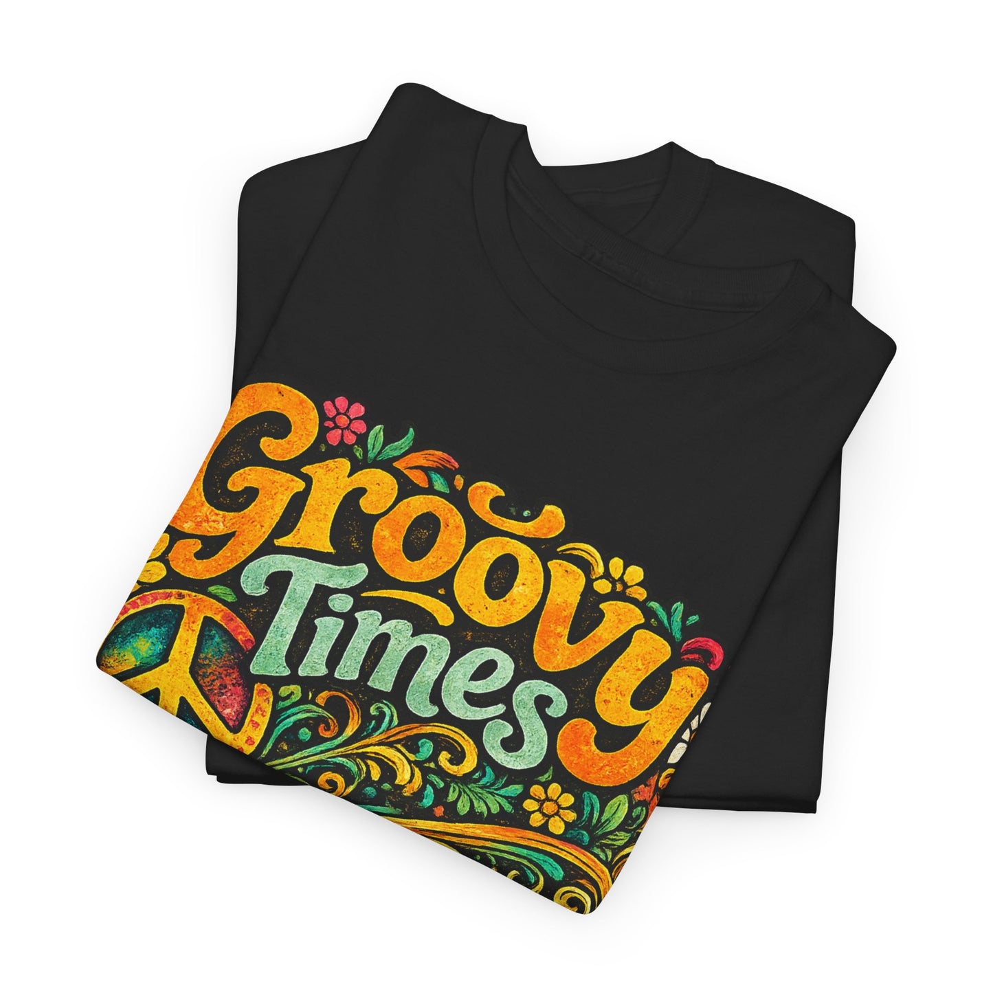 Groovy Times 1969 T-Shirt | Retro Hippie Flower Power Tee | Vintage 60s Graphic Shirt