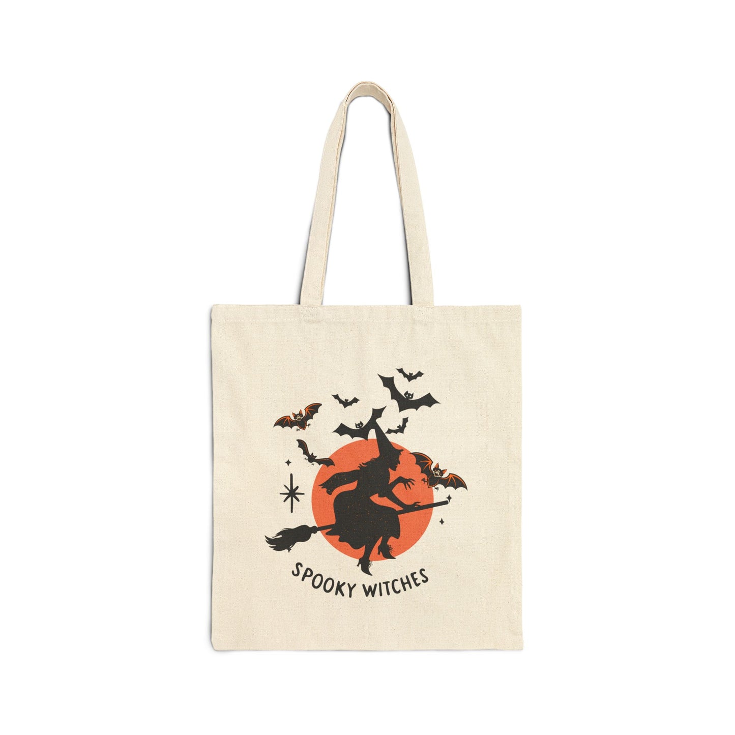 Spooky Witches Tote Bag, Halloween Canvas Bag, Eco Friendly Grocery Tote, Witchy Gift Idea, Fall Reusable Shopping Bag