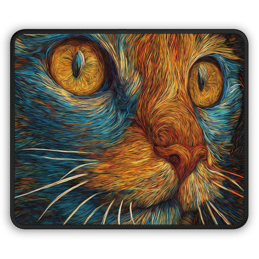 Colorful Cat Gaming Mouse Pad, Unique Desk Accessory for Gamers, Cat Lover Gift, Fun Office Decor, Gaming Accessories, Cat Art Mousepad