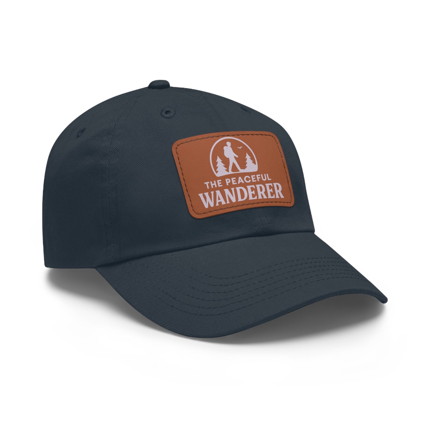 Stylish Dad Hat with Leather Patch, Adventure Hat, Gift for Dads, Wanderer Cap, Casual Wear, Outdoor Events, Hiking Gear