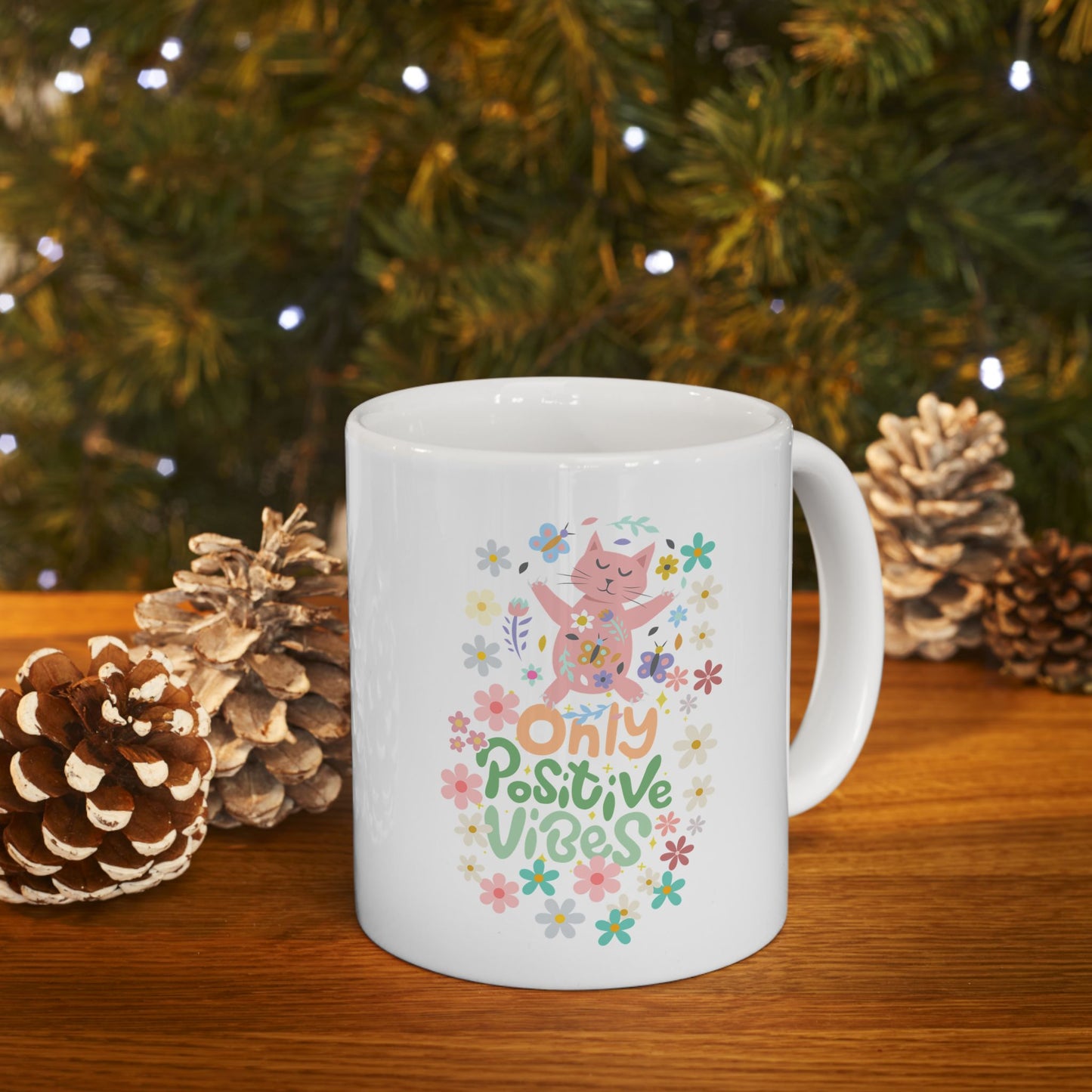 Floral Love Ceramic Mug | Personalized Coffee & Tea Cup, Cute Gift for Friends, Spring Home Decor, Mother’s Day Flower Mug