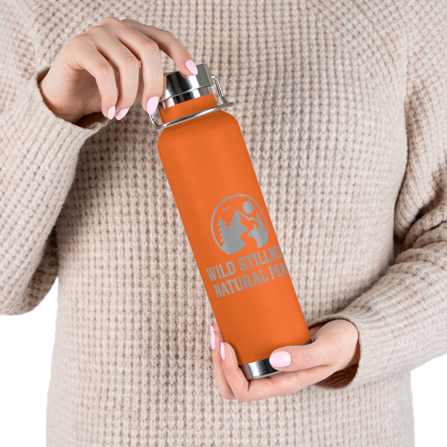 Wild Stillness, Natural Peace – 22oz Insulated Water Bottle | No-Sweat, Eco-Friendly Gift for Nature Lovers