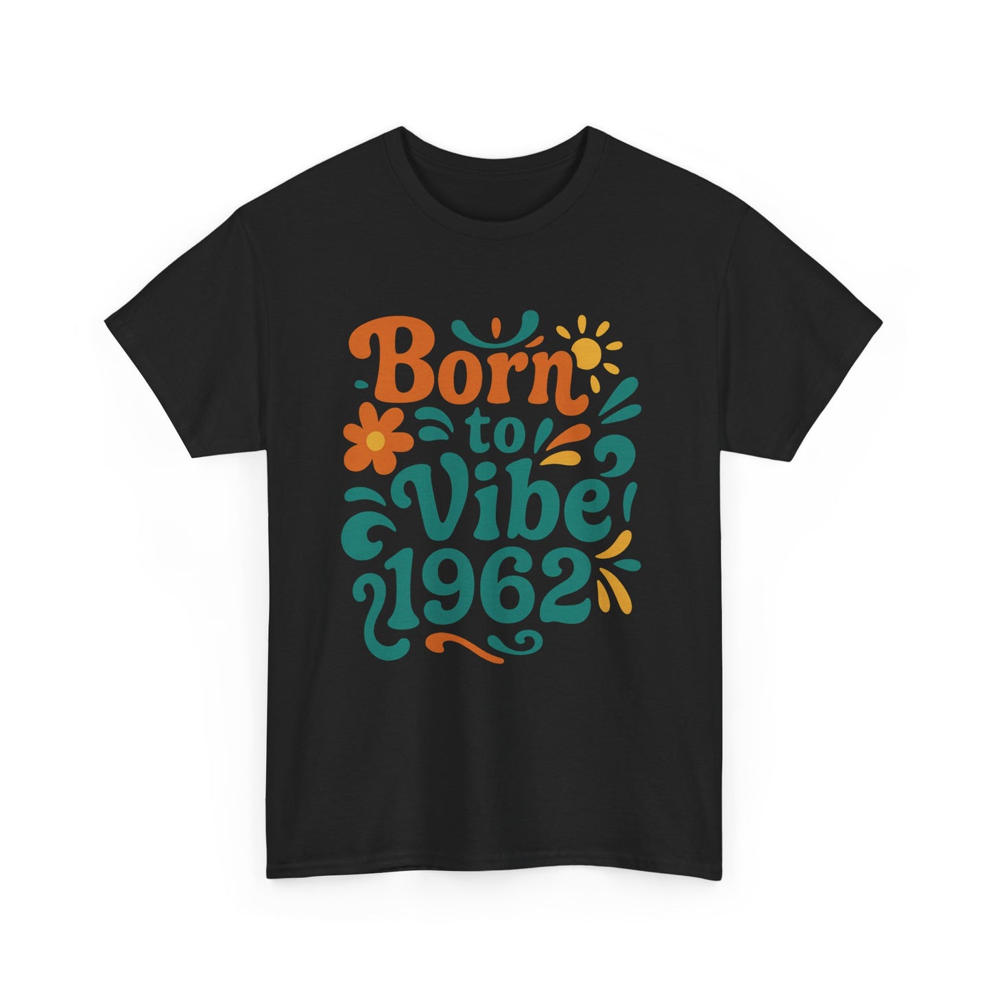 Retro Vibe T-Shirt Born to Vibe 1962 Cotton Tee, Unisex Vintage Shirt, 60s Style Top, Birthday Gift, Casual Everyday Apparel