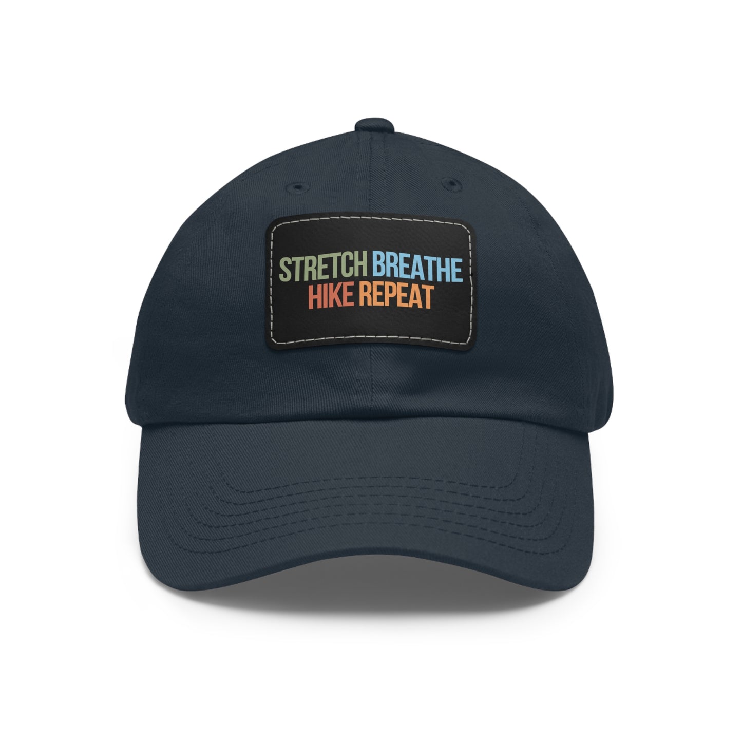 Outdoor Dad Hat with Leather Patch, Hiking Cap, Casual Summer Hat, Gift for Dads, Nature Lover's Accessory