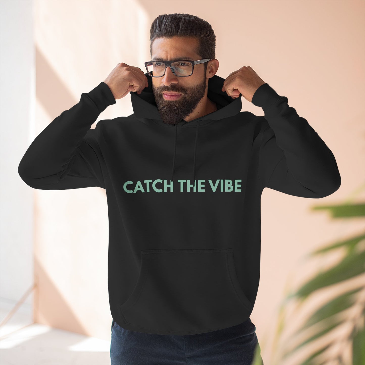 Catch the Vibe Hoodie Cozy Fleece Sweatshirt, Casual Unisex Loungewear Gift