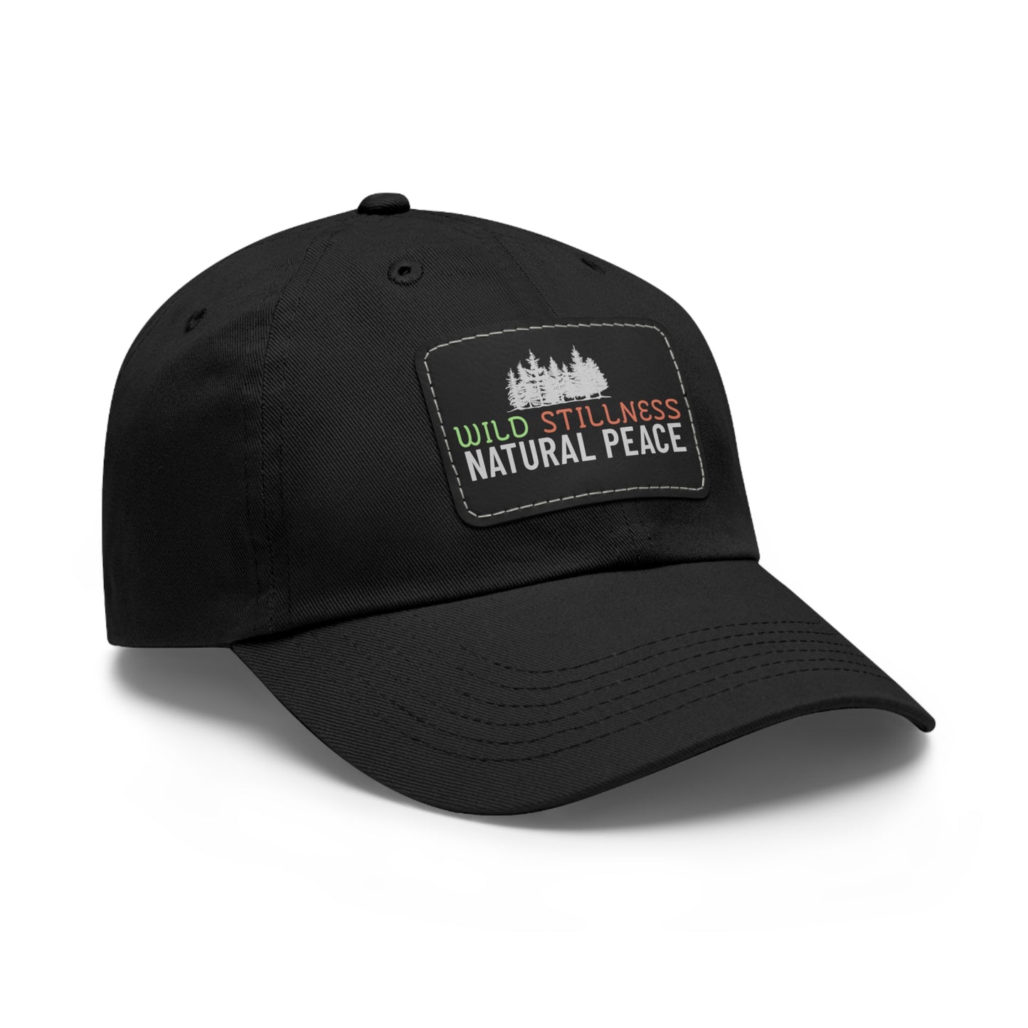 Nature-Inspired Dad Hat – Wild Stillness Adjustable Cap, Outdoor Enthusiast Gift, Camping Hat, Natural Peace Relaxed Fit Cap