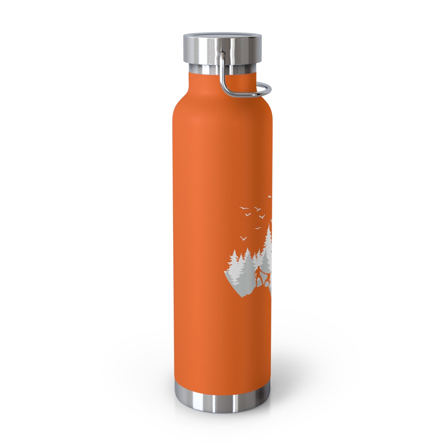 Nature-Inspired Insulated Water Bottle – Forest Design, Eco-Friendly Travel Mug, Hiking Gift for Outdoor Lovers