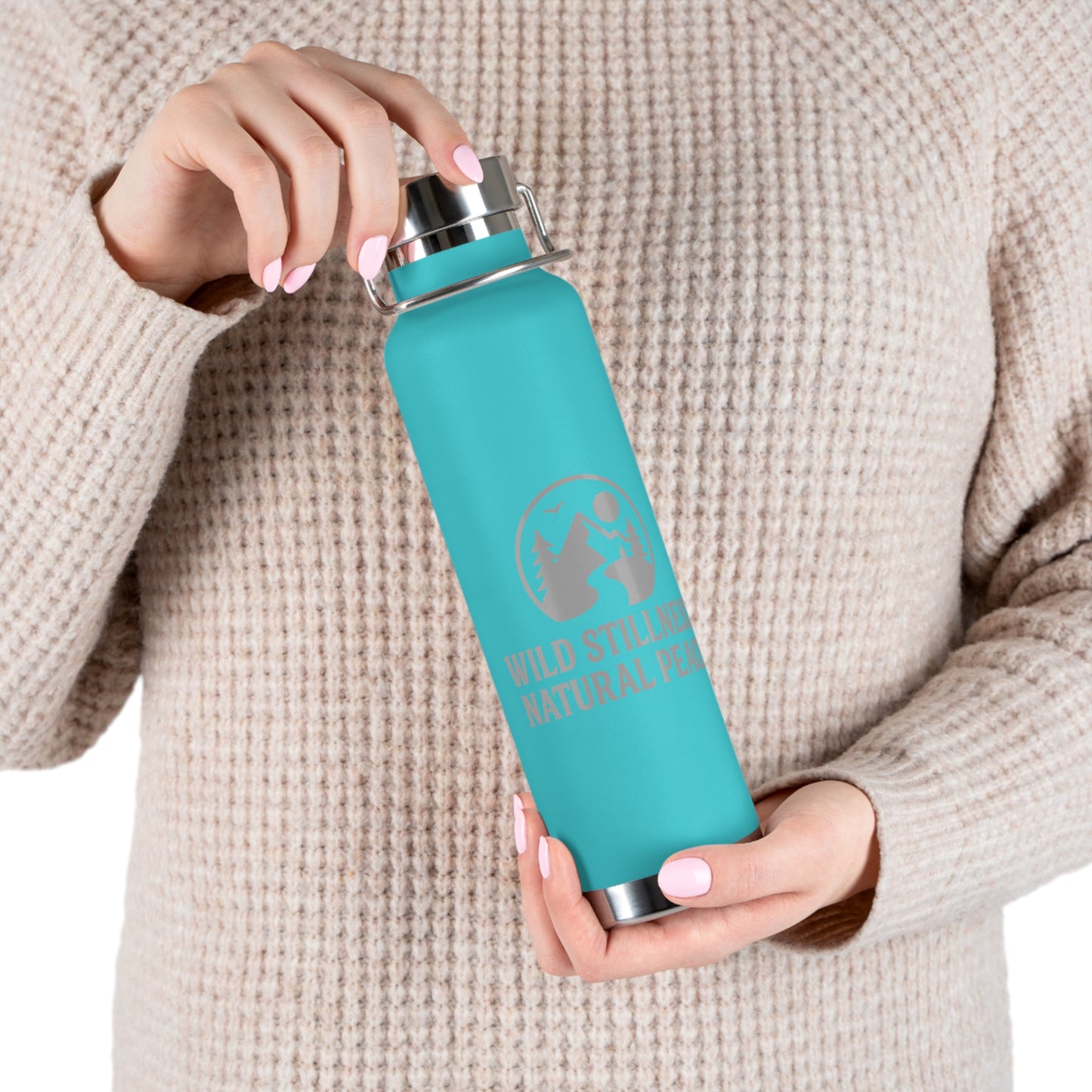 Wild Stillness, Natural Peace – 22oz Insulated Water Bottle | No-Sweat, Eco-Friendly Gift for Nature Lovers