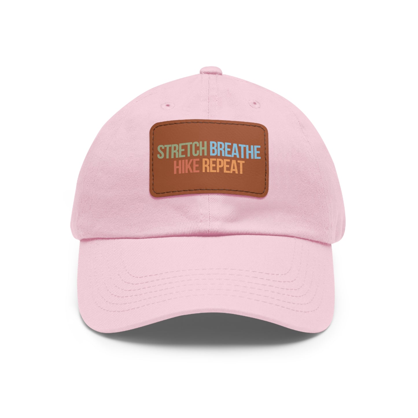 Outdoor Dad Hat with Leather Patch, Hiking Cap, Casual Summer Hat, Gift for Dads, Nature Lover's Accessory