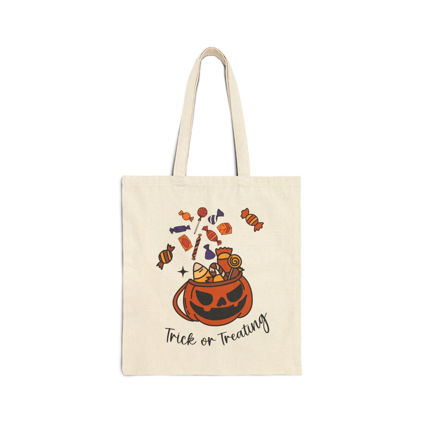 Halloween Trick or Treat Tote Bag, Eco Friendly Reusable Bag, Kids Halloween Gift, Fall Festival Tote, Shopping Bag