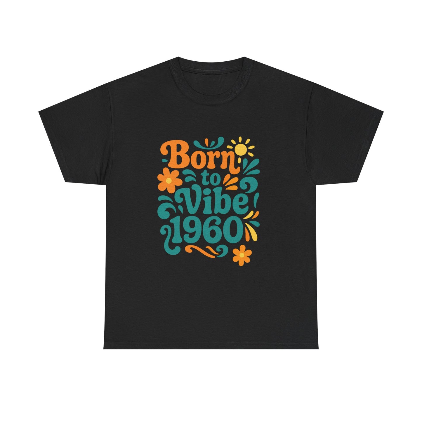 Retro Vibe T-Shirt Born to Vibe 1964 Cotton Tee, Unisex Vintage Shirt, 60s Style Top, Birthday Gift, Casual Everyday Apparel