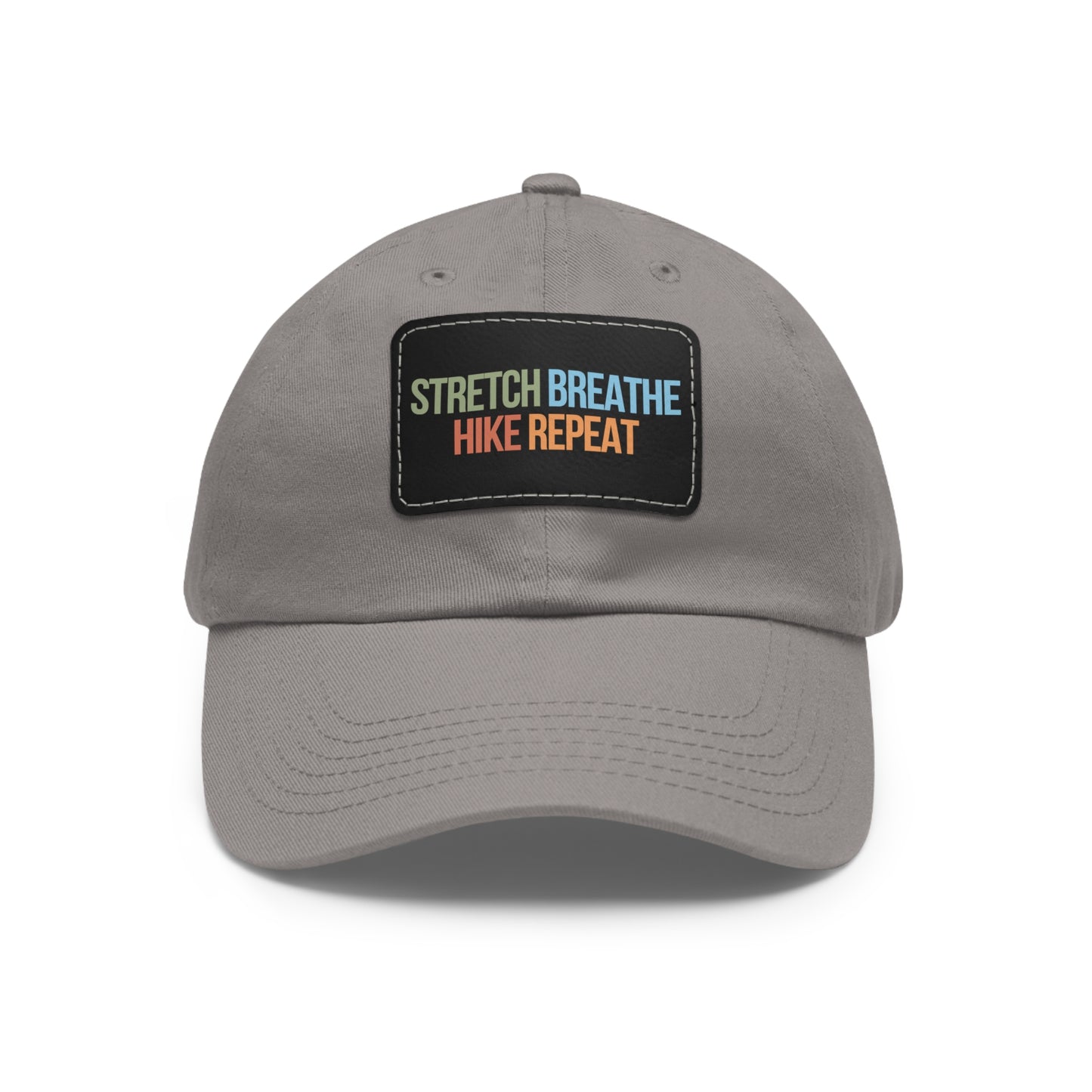 Outdoor Dad Hat with Leather Patch, Hiking Cap, Casual Summer Hat, Gift for Dads, Nature Lover's Accessory