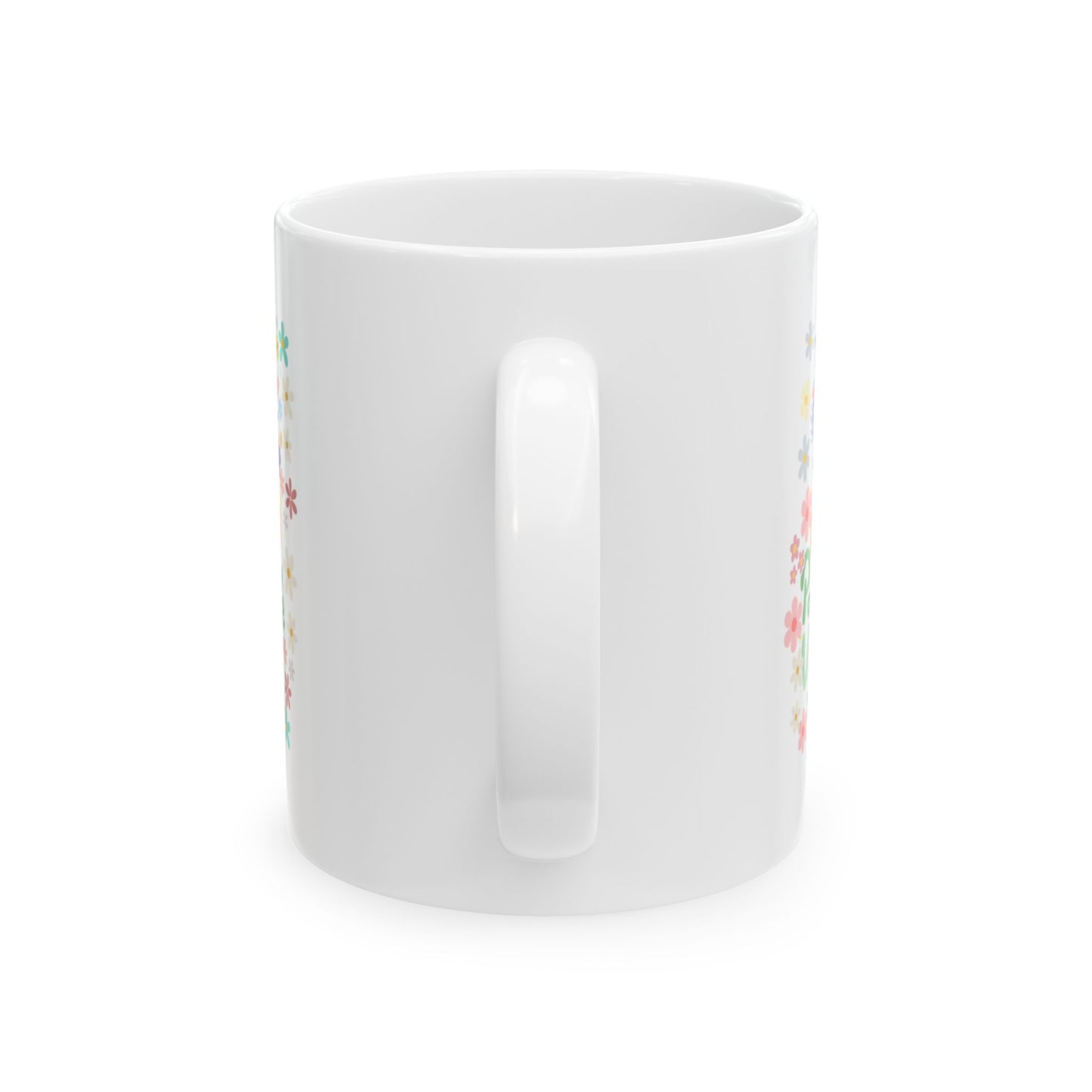 Floral Love Ceramic Mug | Personalized Coffee & Tea Cup, Cute Gift for Friends, Spring Home Decor, Mother’s Day Flower Mug
