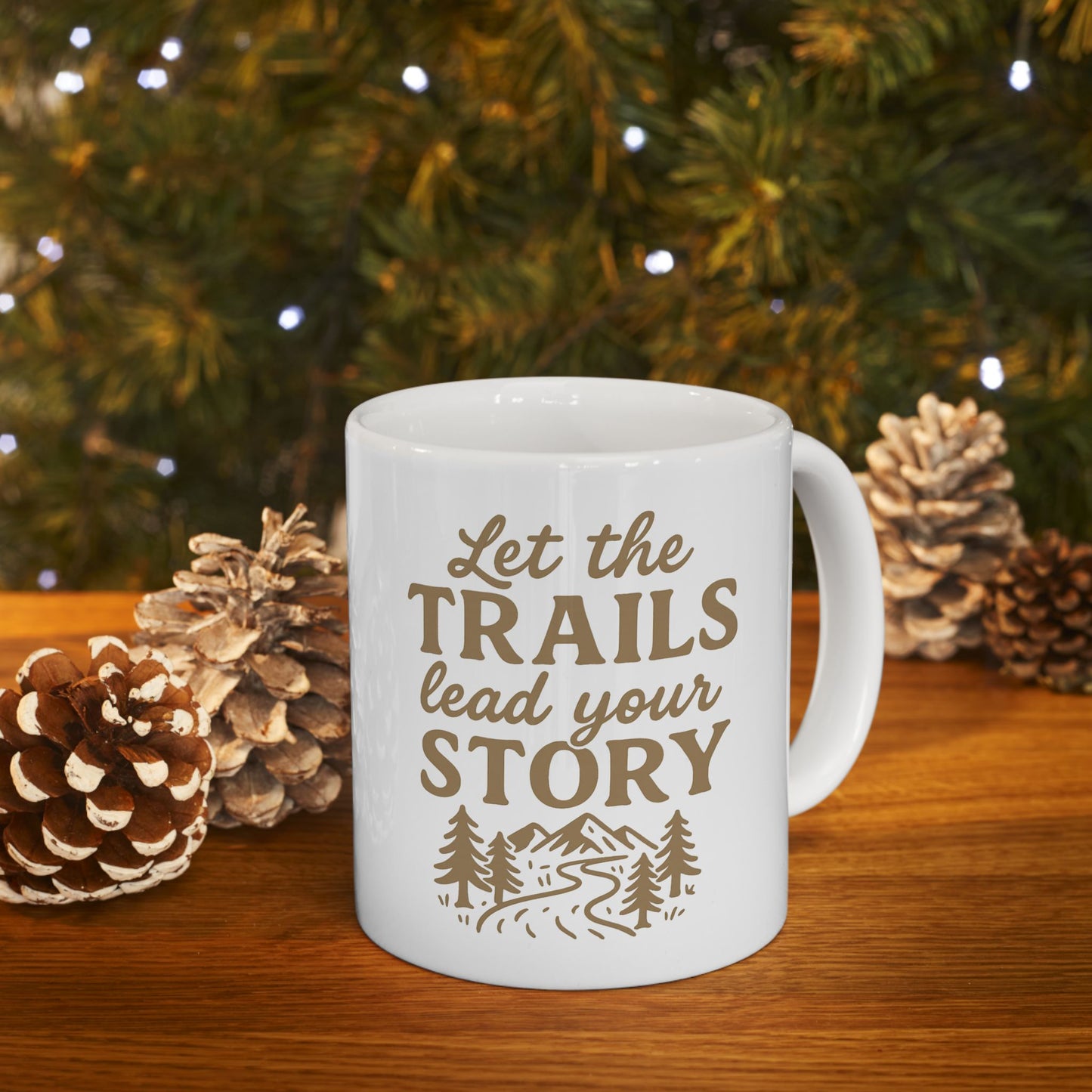 Nature Lover Ceramic Mug Hiking Gift, Outdoor Adventure Coffee Cup