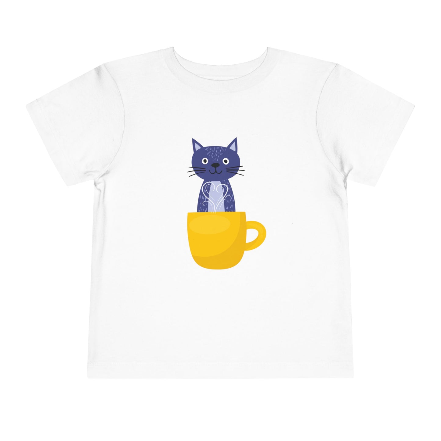 Cute Cat in Cup Toddler T-Shirt, Fun Kids Tee, Playful Gift, Perfect for Birthdays, Cat Lovers, Everyday Wear