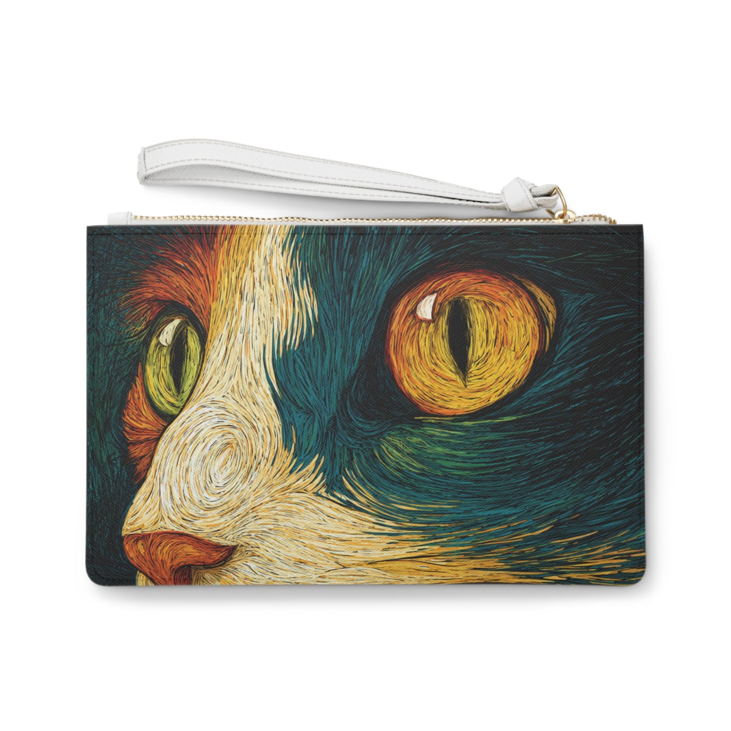 Artistic Cat Clutch Bag – Unique Animal Lover Purse | Cute Gift for Cat or Dog Owners | Pet Art Accessory for Everyday Use