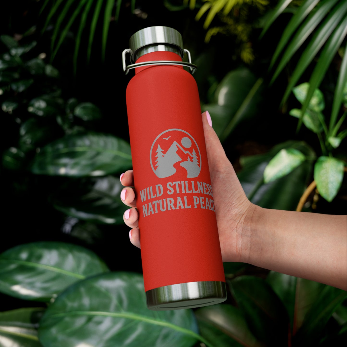 Wild Stillness, Natural Peace – 22oz Insulated Water Bottle | No-Sweat, Eco-Friendly Gift for Nature Lovers