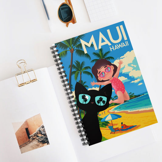 Maui Spiral Notebook – Tropical Island Journal, Colorful Stationery, Gift for Writers, Students, or Travel Lovers