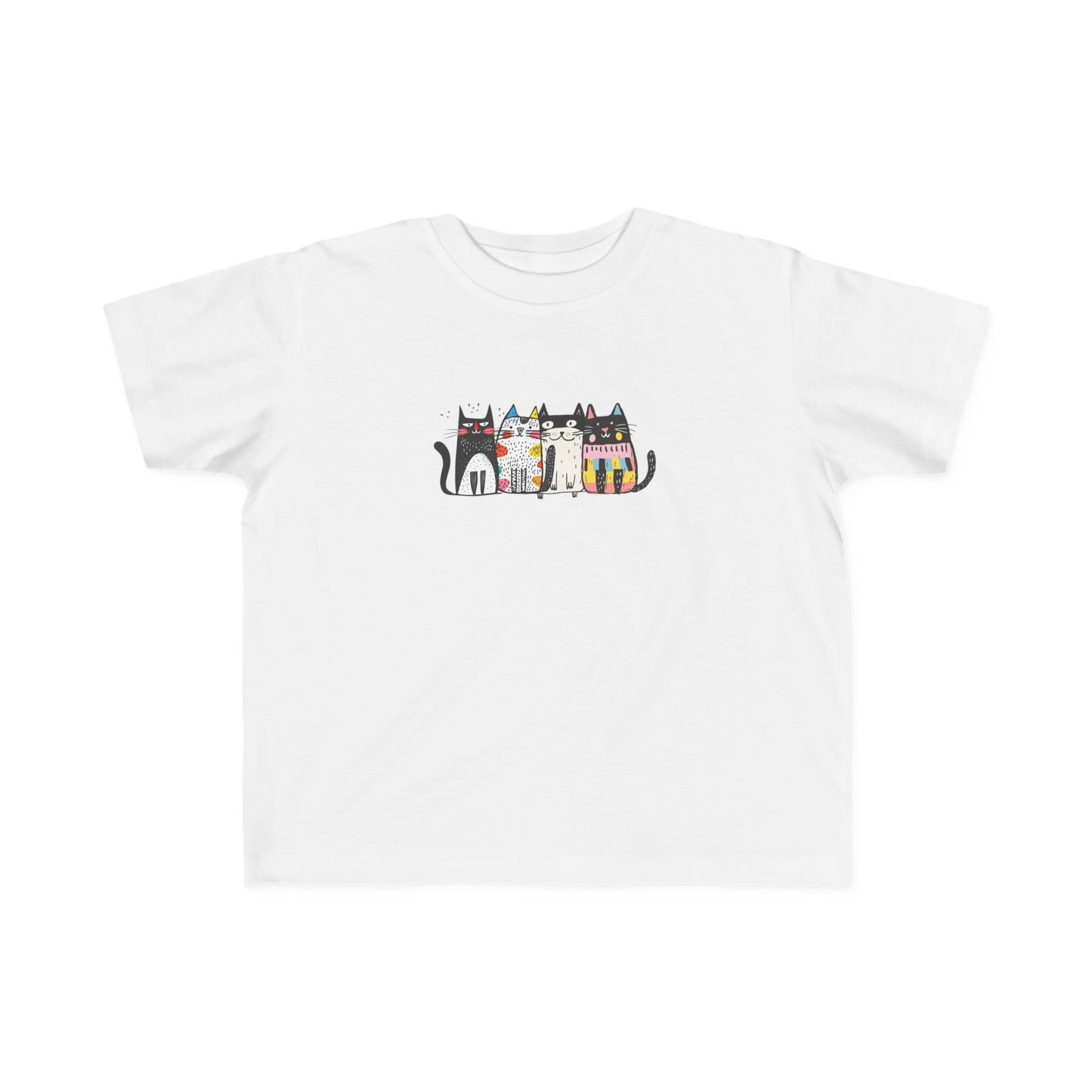 Charming Cat Toddler Tee | Cute Kids Cat T-Shirt | Cat Graphic Shirt for Toddlers | Animal Lover Gift