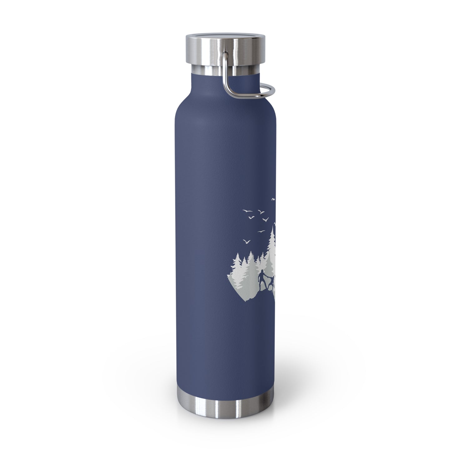 Nature-Inspired Insulated Water Bottle – Forest Design, Eco-Friendly Travel Mug, Hiking Gift for Outdoor Lovers