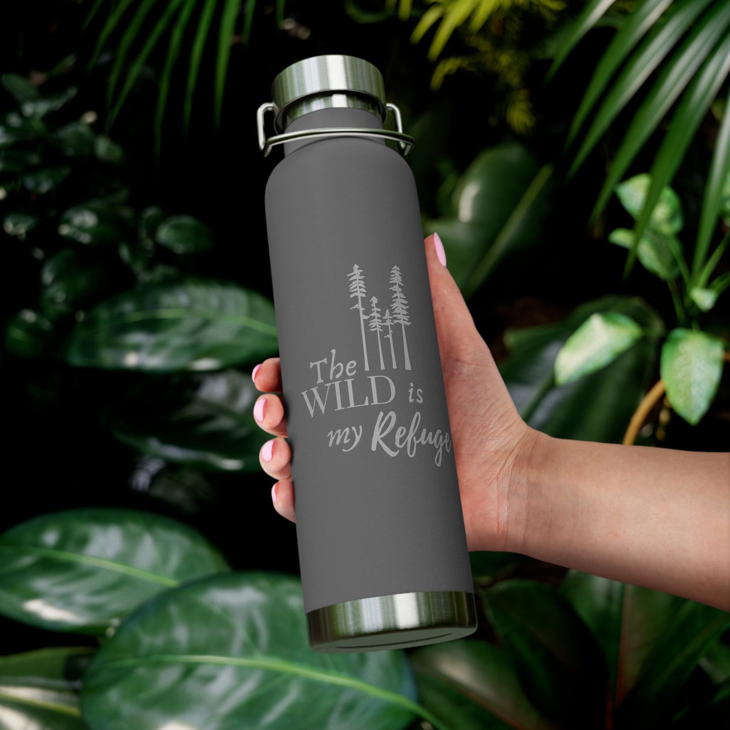 The Wild Is My Refuge – 22oz Insulated Water Bottle | Adventure Gift for Nature Love