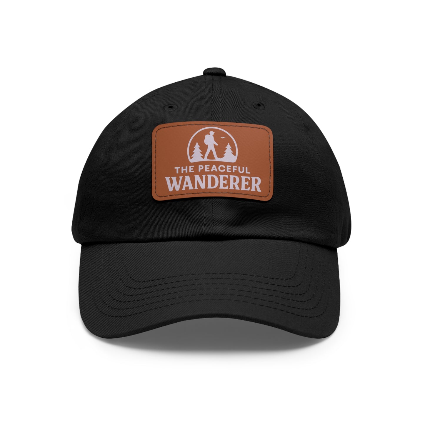 Stylish Dad Hat with Leather Patch, Adventure Hat, Gift for Dads, Wanderer Cap, Casual Wear, Outdoor Events, Hiking Gear