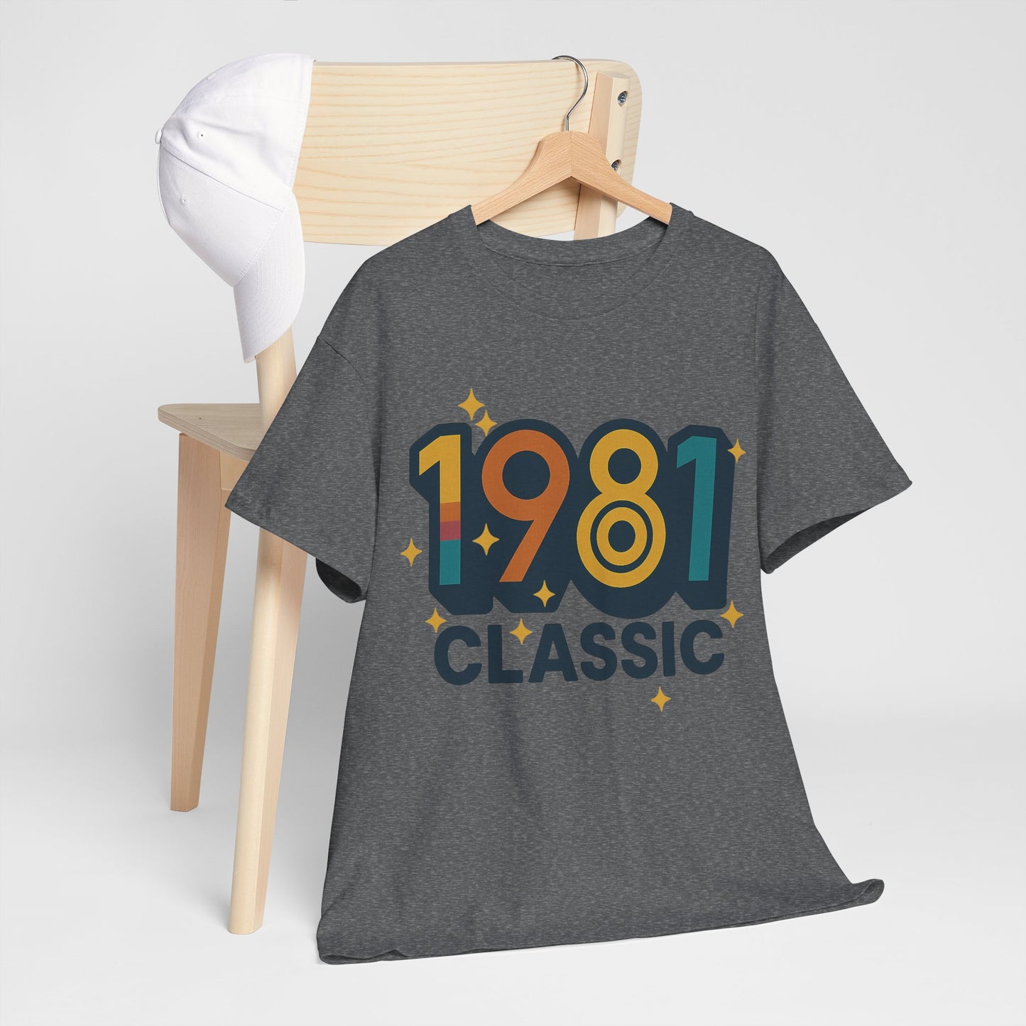 Retro Vibe 1981 T-Shirt Born to Vibe Cotton Tee, Vintage 80s Style Unisex Shirt, Birthday Gift, Casual Everyday Top