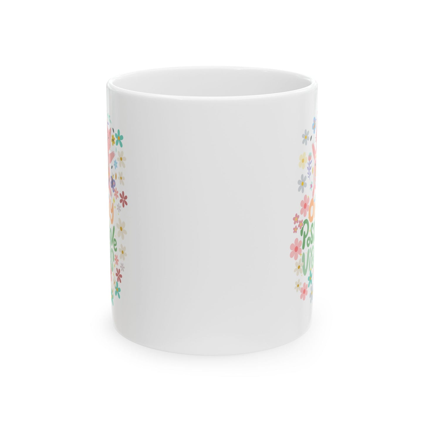 Floral Love Ceramic Mug | Personalized Coffee & Tea Cup, Cute Gift for Friends, Spring Home Decor, Mother’s Day Flower Mug