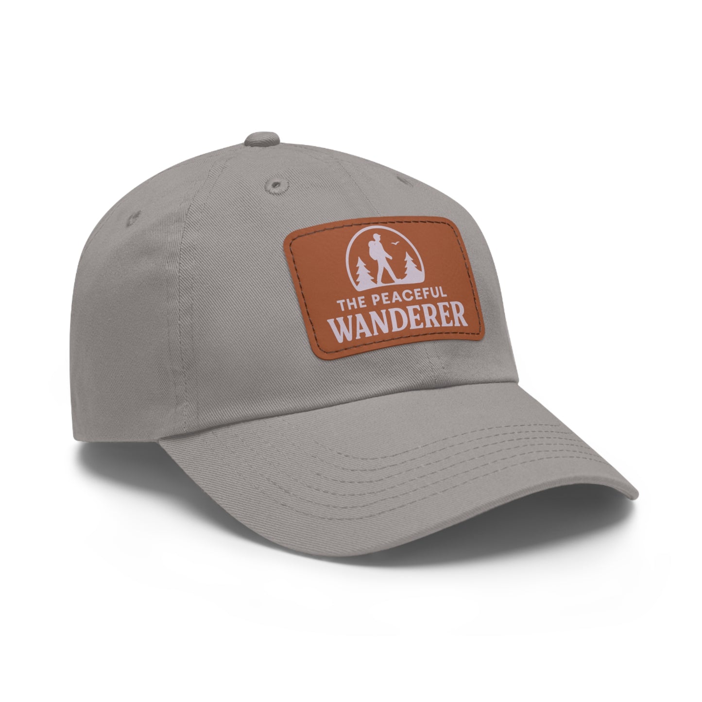 Stylish Dad Hat with Leather Patch, Adventure Hat, Gift for Dads, Wanderer Cap, Casual Wear, Outdoor Events, Hiking Gear