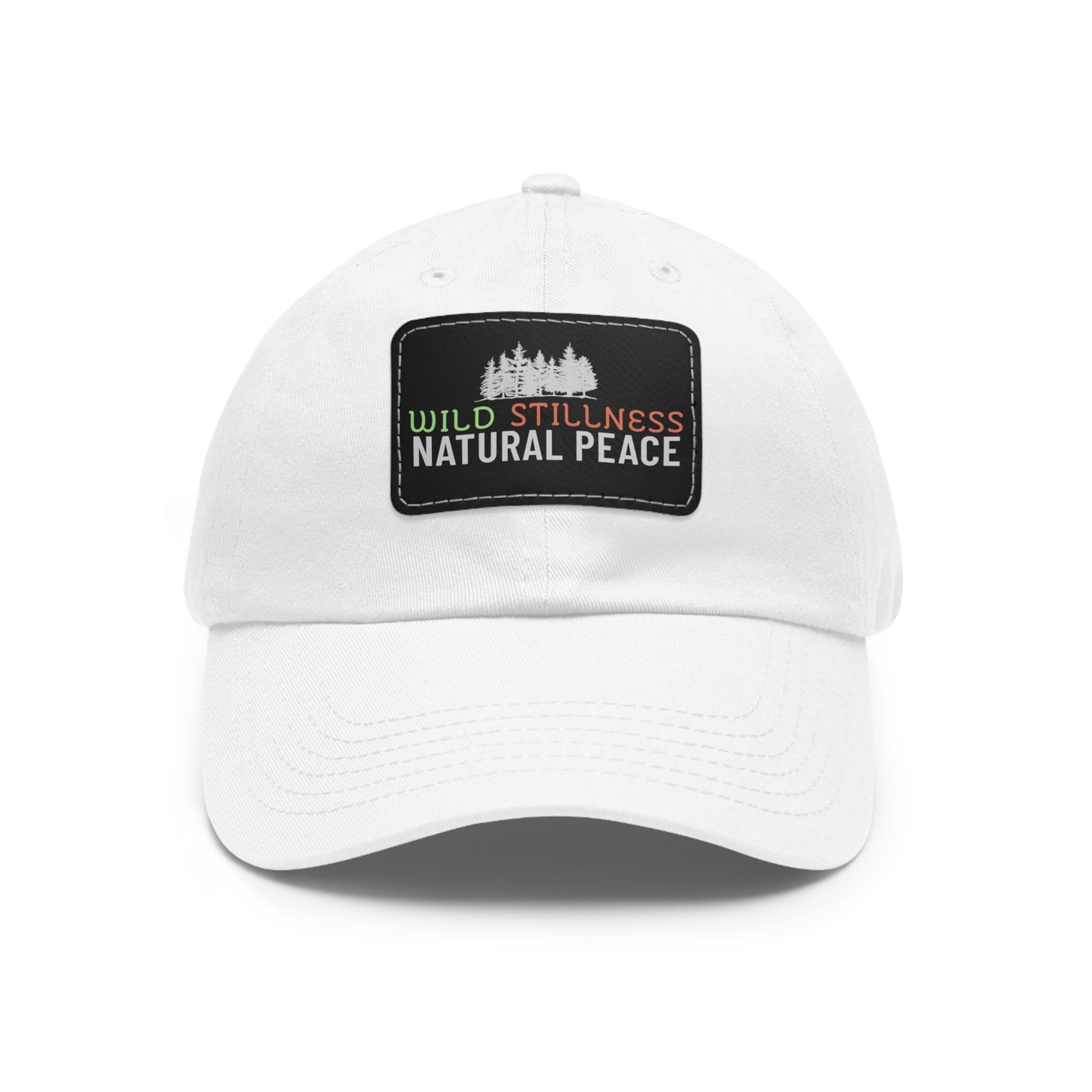 Nature-Inspired Dad Hat – Wild Stillness Adjustable Cap, Outdoor Enthusiast Gift, Camping Hat, Natural Peace Relaxed Fit Cap