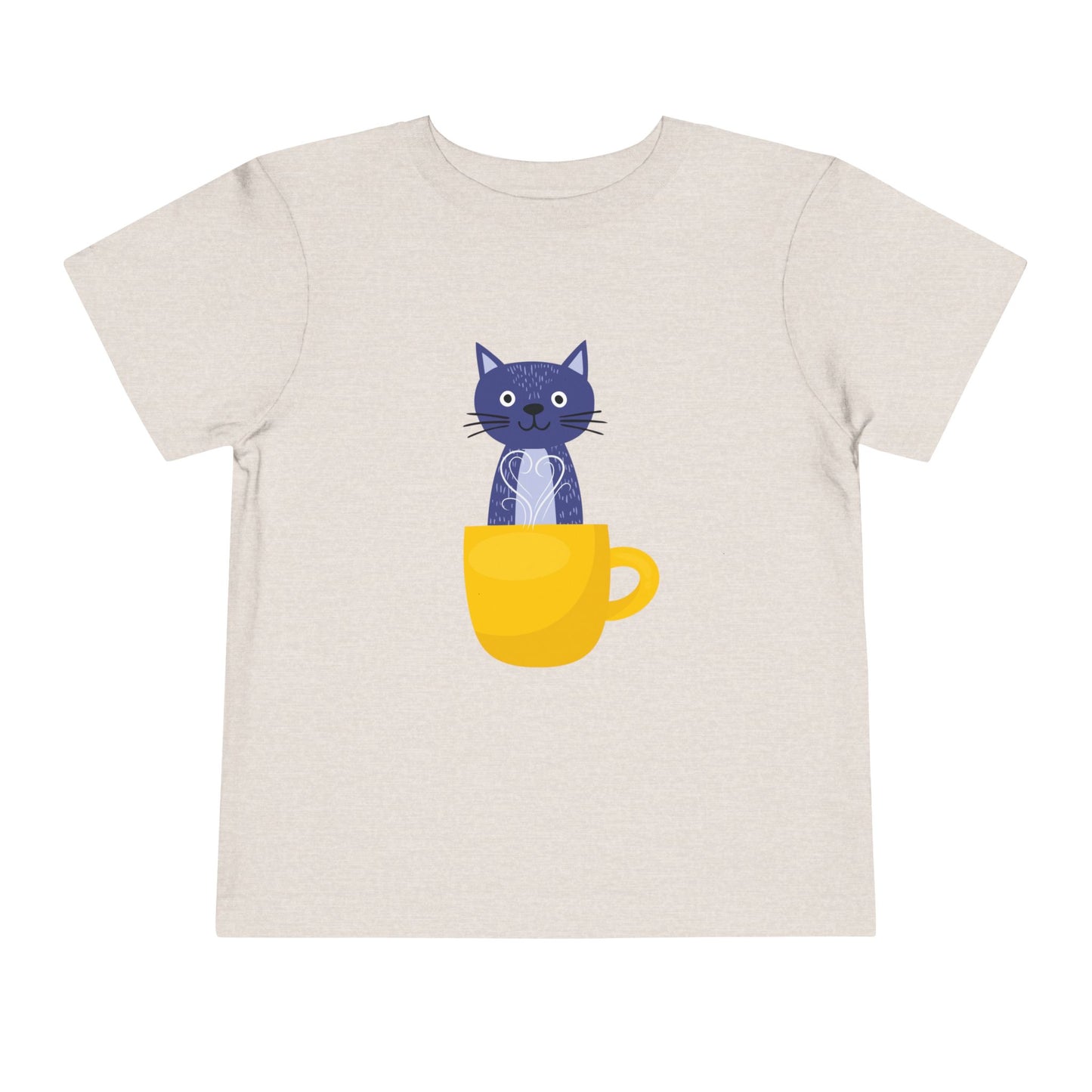 Cute Cat in Cup Toddler T-Shirt, Fun Kids Tee, Playful Gift, Perfect for Birthdays, Cat Lovers, Everyday Wear