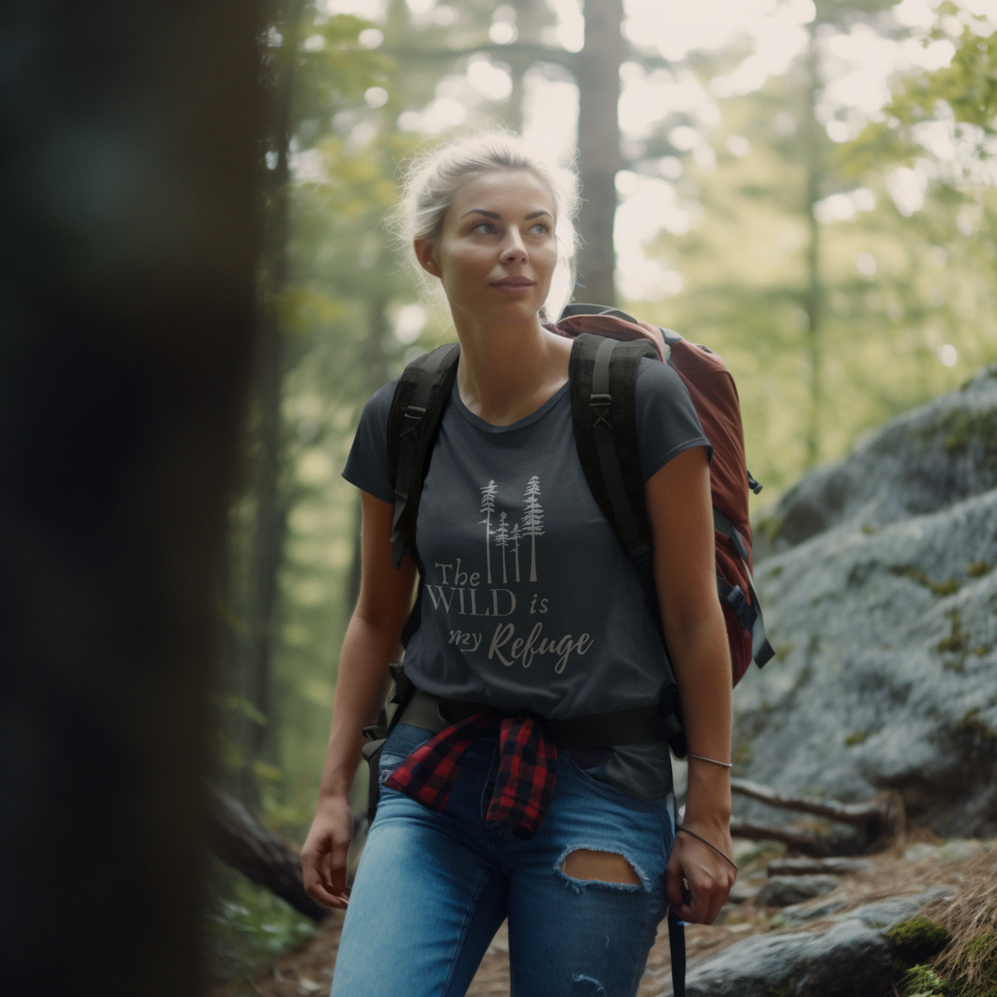 Men’s 100% Cotton Tee – The Wild Is My Refuge | Lightweight, Nature-Inspired Style