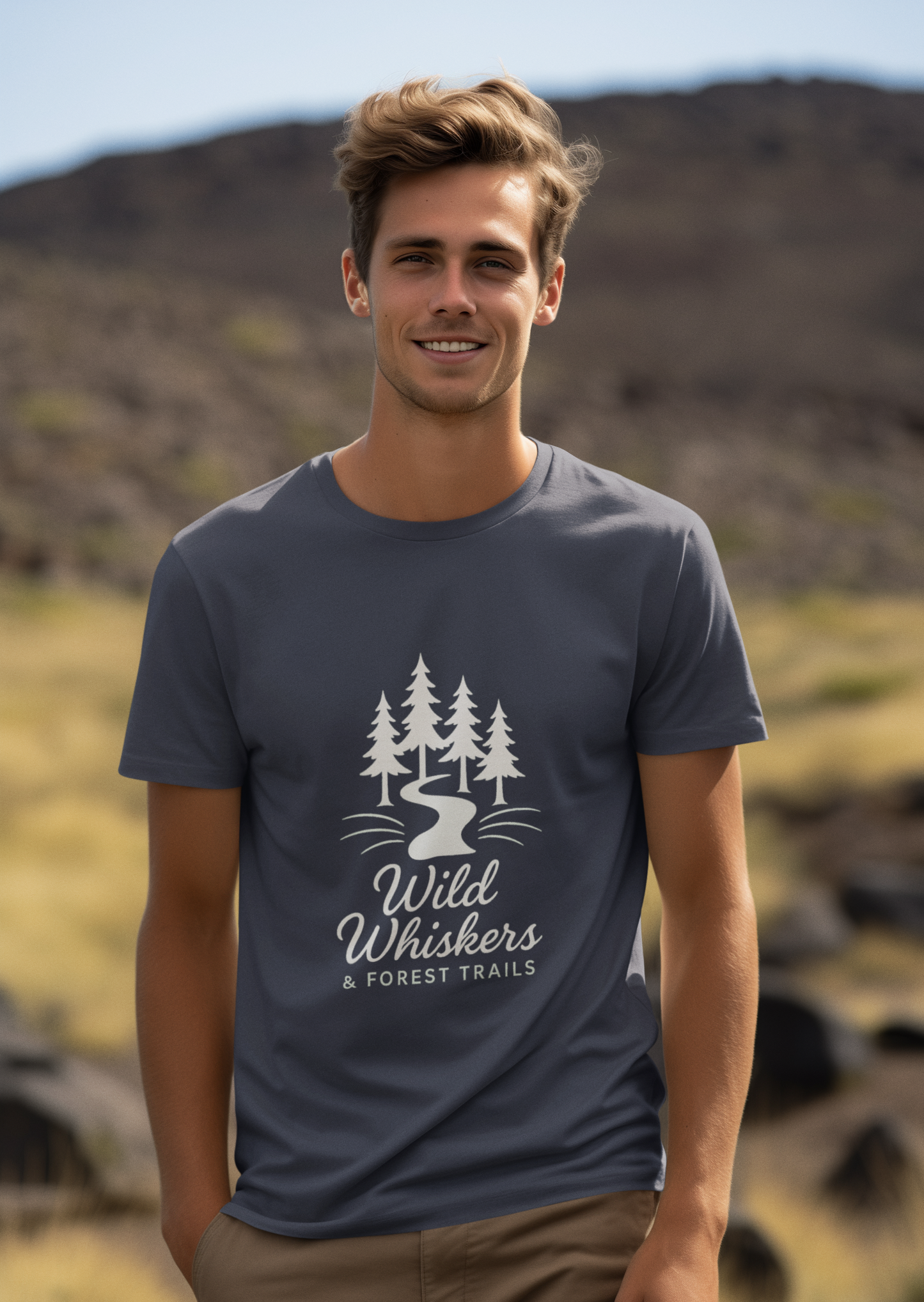 Wild Whiskers & Forest Trails T-Shirt – Lightweight Unisex Soft style Tee for Nature Lovers