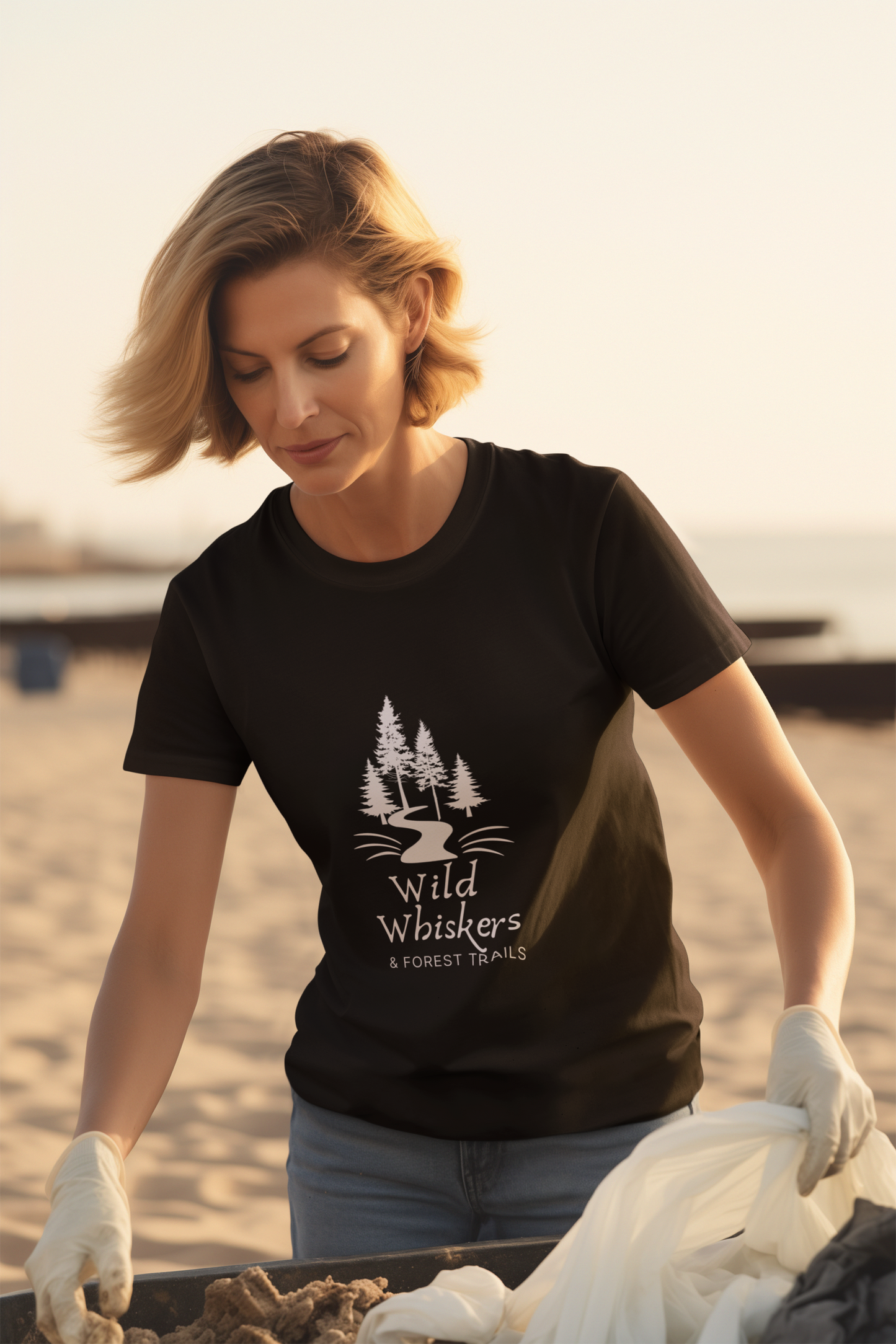 Wild Whiskers & Forest Trails T-Shirt – Lightweight Unisex Soft style Tee for Nature Lovers