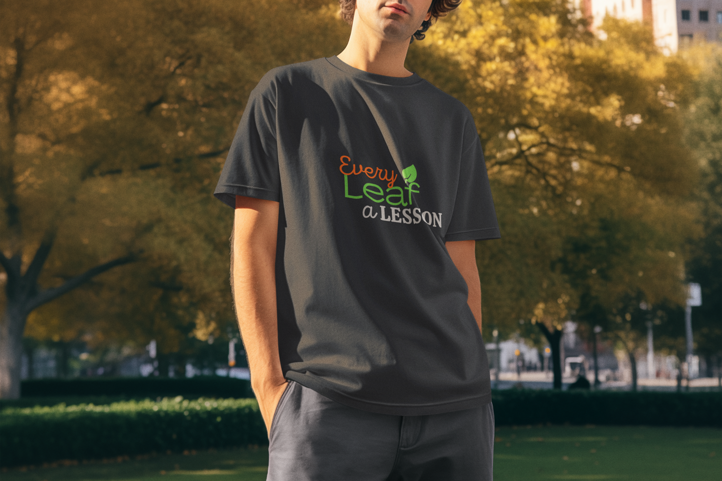 Unisex Nature Lover T-Shirt – Every Leaf a Lesson | Softstyle Comfort, All-Occasion Gift Idea