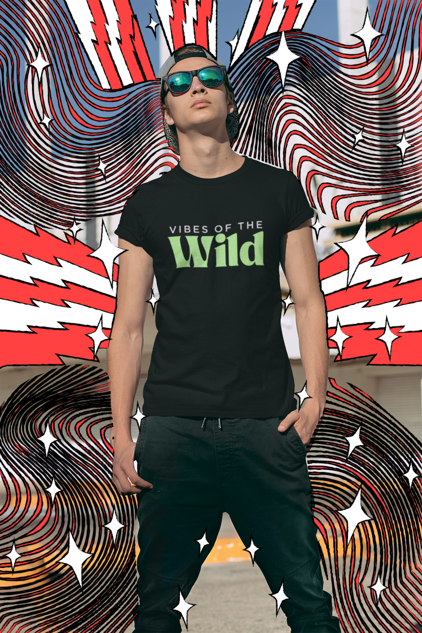 Vibes of the Wild Men's Lightweight Fashion Tee – Durable Everyday Style for Nature Lovers