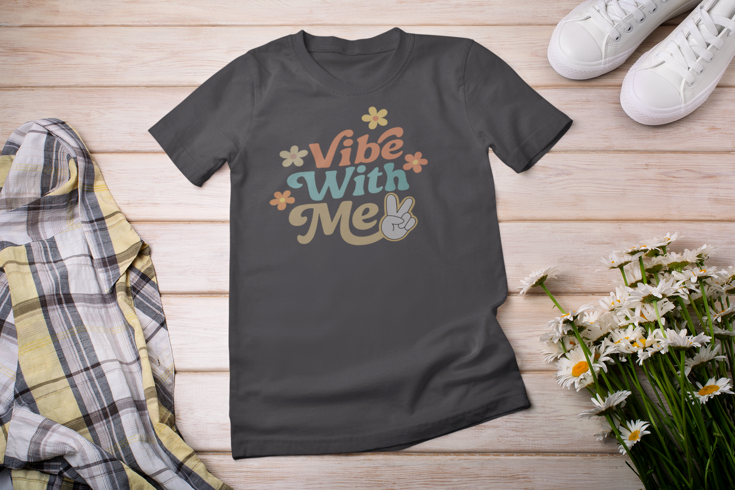 Vibe With Me Unisex Heavy Cotton Tee, Casual Shirt, Gift for Friends, Comfortable Wear, Holiday Tee, Summer Style