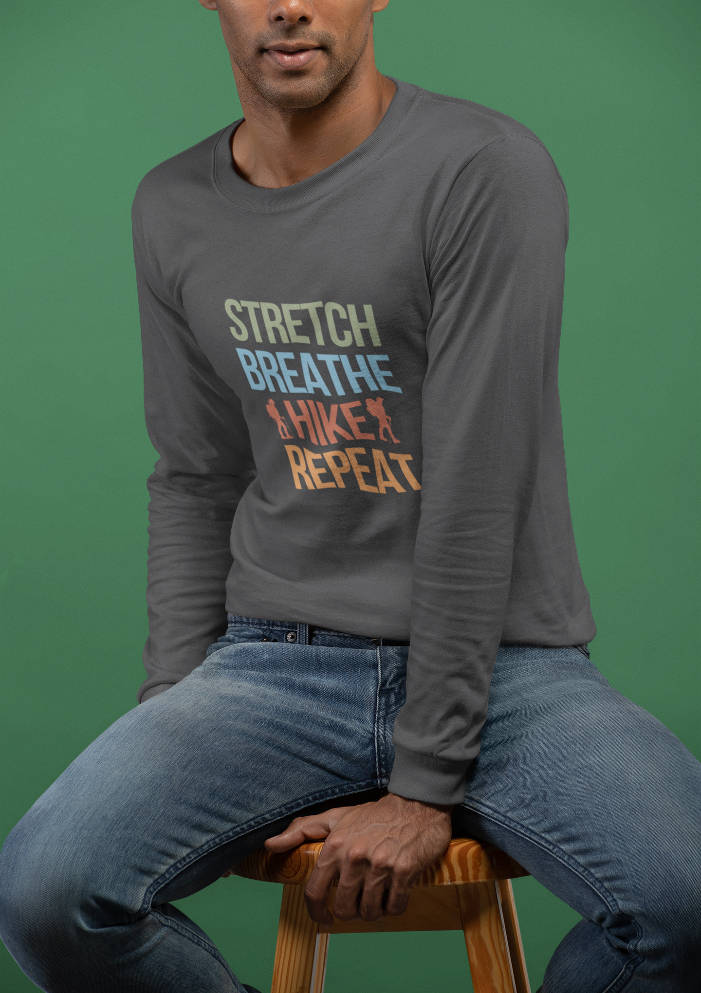 Hiking Motivational Long Sleeve Tee, Unisex Outdoor Shirt, Adventure Clothing, Fitness Gift, Nature Lover Apparel, Hiking Gear
